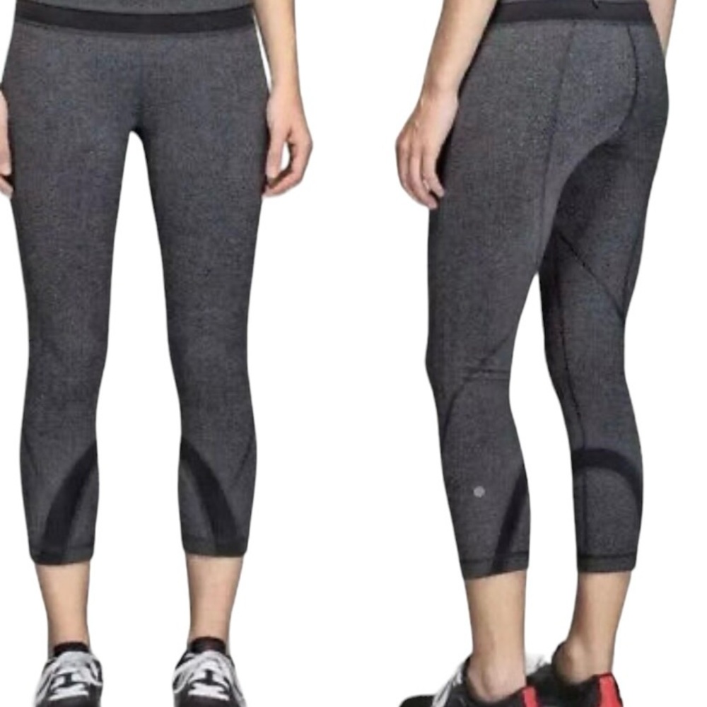 LULULEMON Women’s Run Inspire Cropped Herringbone Leggings Size: 6